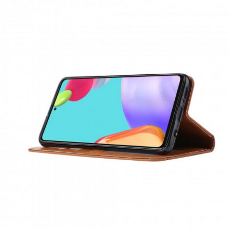 Capa De Celular Para Samsung Galaxy A72 4G / A72 5G Flip Titular De Cartão De Couro Sintético