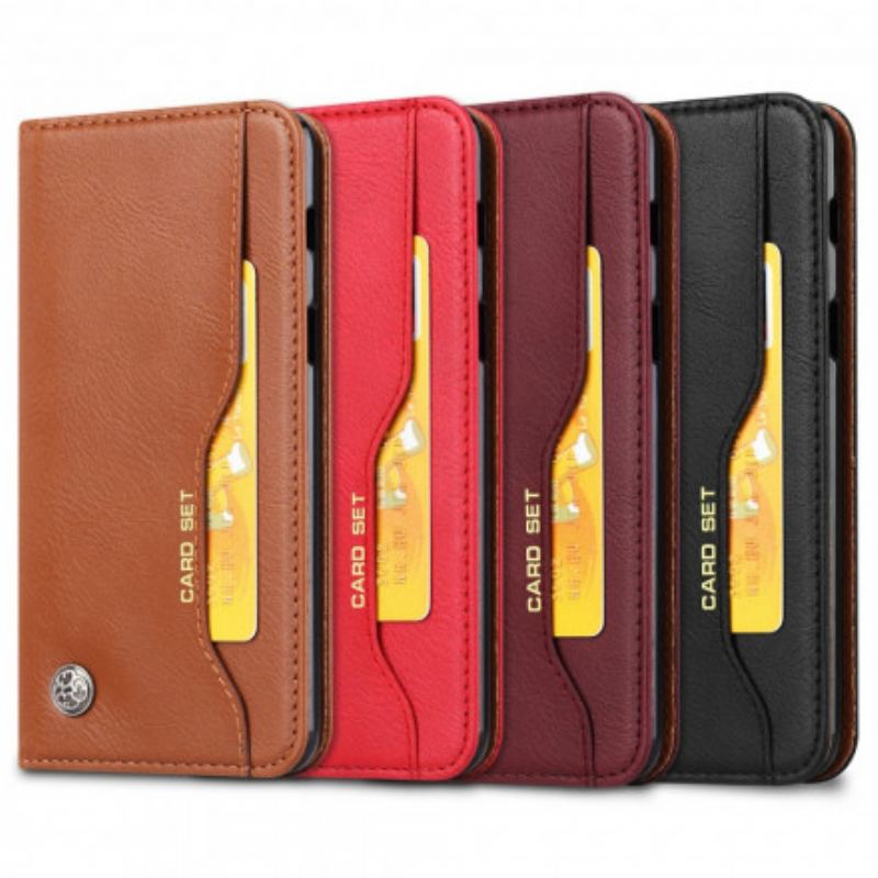 Capa De Celular Para Samsung Galaxy A72 4G / A72 5G Flip Titular De Cartão De Couro Sintético