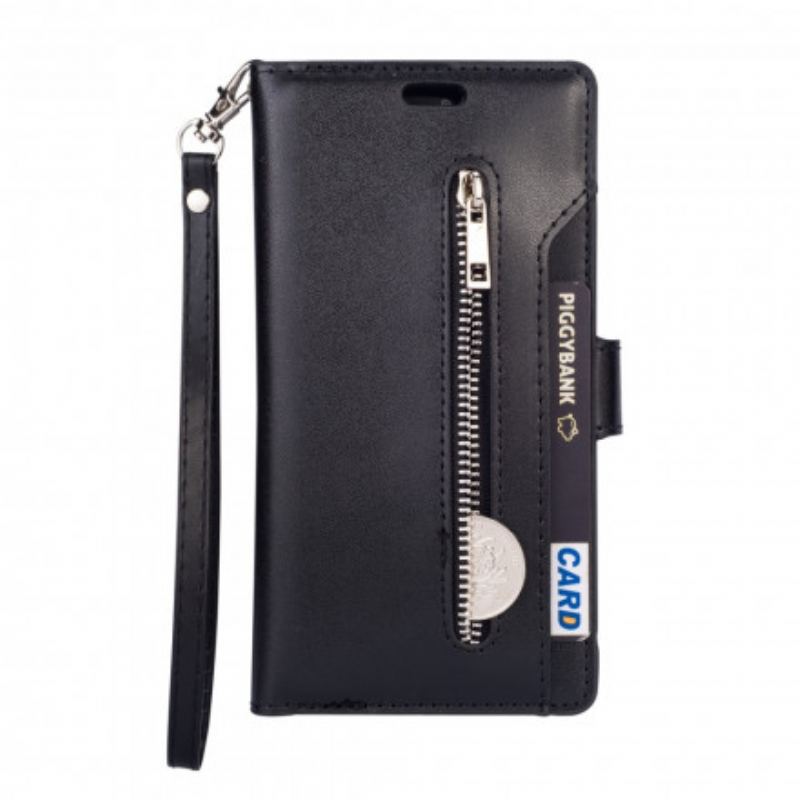 Capa De Couro Para Samsung Galaxy A72 4G / A72 5G Bolsa Com Cordão