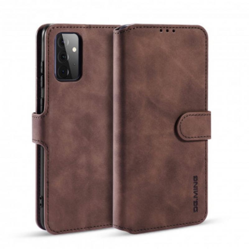 Capa De Couro Para Samsung Galaxy A72 4G / A72 5G Dg.ming Retro