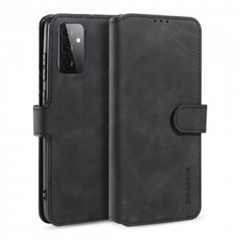 Capa De Couro Para Samsung Galaxy A72 4G / A72 5G Dg.ming Retro