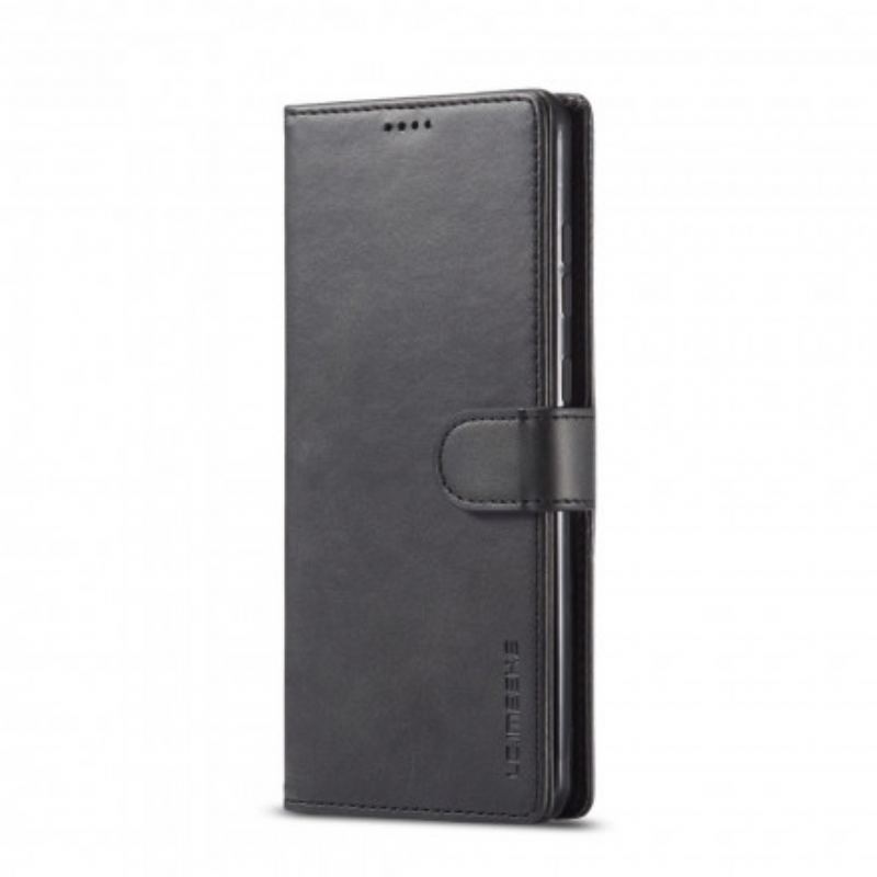 Capa De Couro Para Samsung Galaxy A72 4G / A72 5G Lc.imeeke Efeito Couro