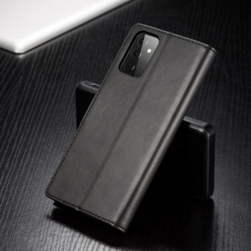 Capa De Couro Para Samsung Galaxy A72 4G / A72 5G Lc.imeeke Efeito Couro