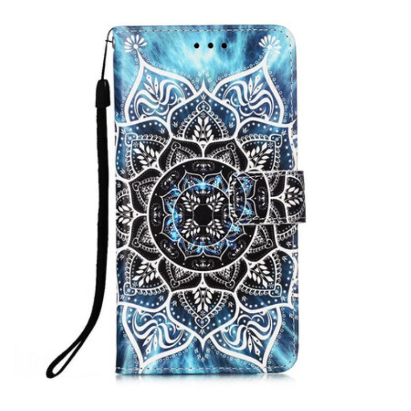 Capa De Couro Para Samsung Galaxy A72 4G / A72 5G Mandala No Céu