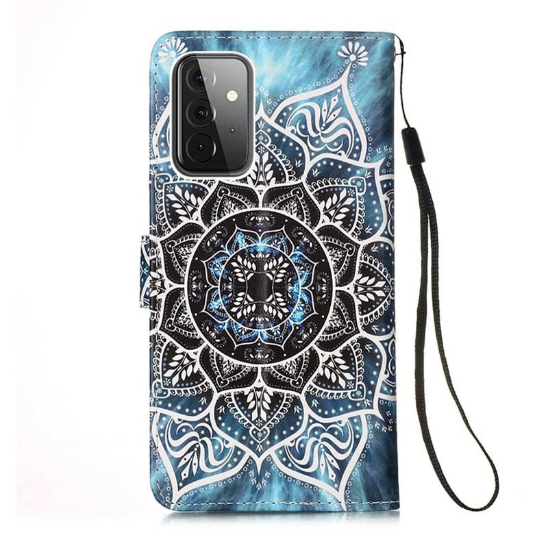 Capa De Couro Para Samsung Galaxy A72 4G / A72 5G Mandala No Céu