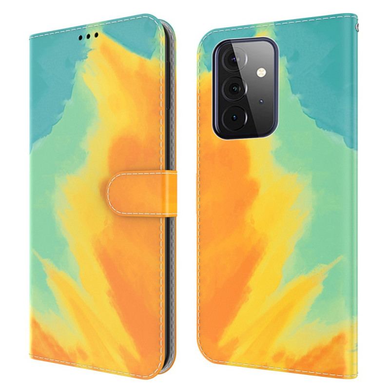 Capa Flip Para Samsung Galaxy A72 4G / A72 5G Aquarela