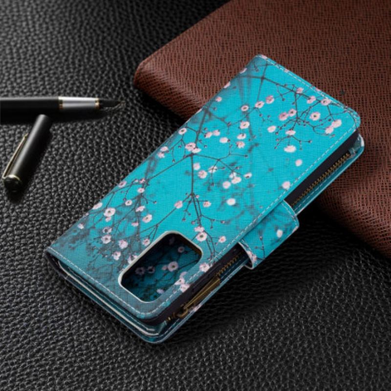 Capa Flip Para Samsung Galaxy A72 4G / A72 5G Bolso De Árvore Com Zíper