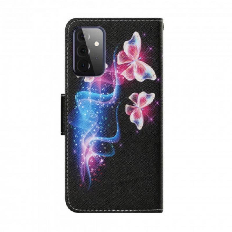 Capa Flip Para Samsung Galaxy A72 4G / A72 5G Borboletas Mágicas