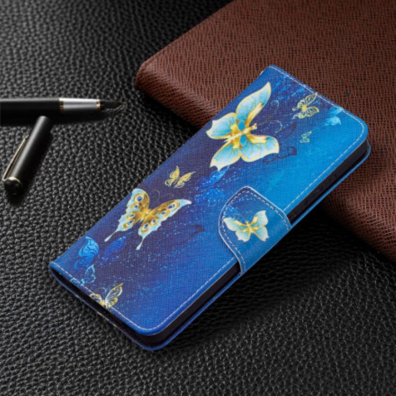 Capa Flip Para Samsung Galaxy A72 4G / A72 5G Borboletas Reis