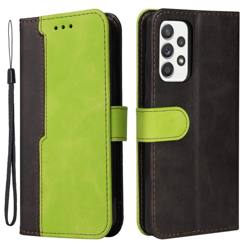 Capa Flip Para Samsung Galaxy A72 4G / A72 5G Dois Tons