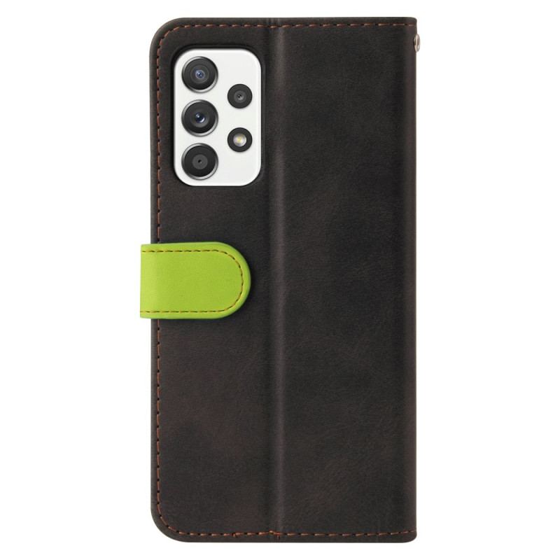 Capa Flip Para Samsung Galaxy A72 4G / A72 5G Dois Tons