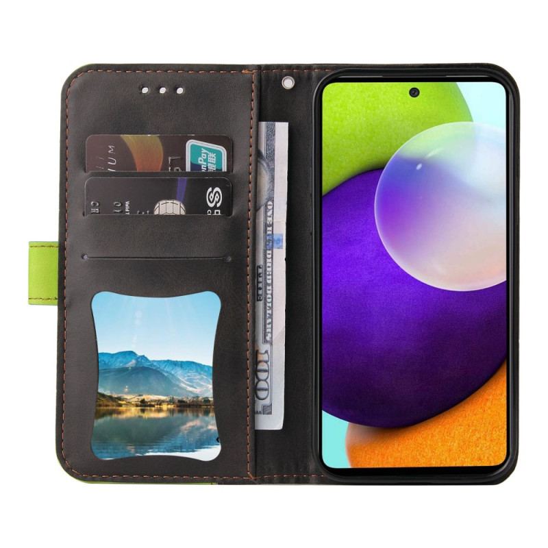 Capa Flip Para Samsung Galaxy A72 4G / A72 5G Dois Tons