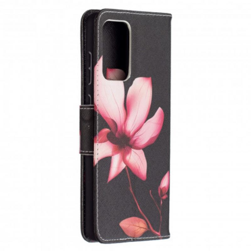 Capa Flip Para Samsung Galaxy A72 4G / A72 5G Flor Rosa