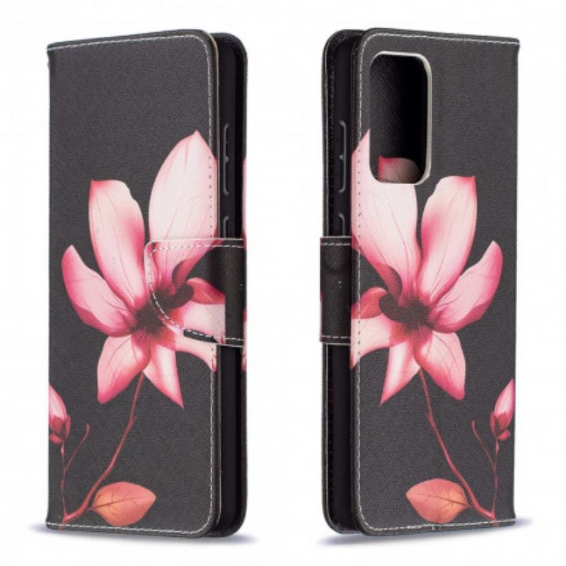 Capa Flip Para Samsung Galaxy A72 4G / A72 5G Flor Rosa