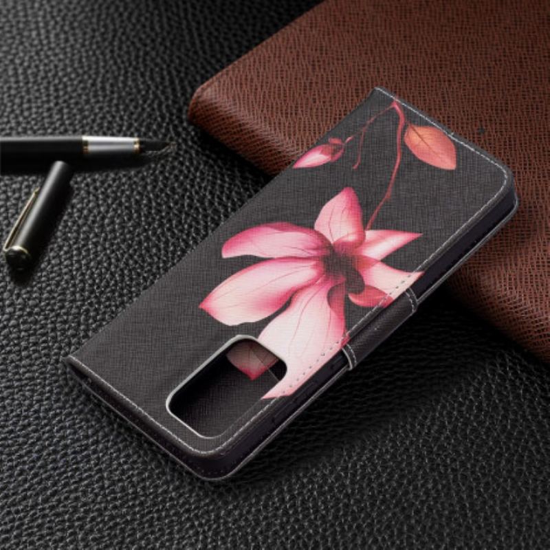 Capa Flip Para Samsung Galaxy A72 4G / A72 5G Flor Rosa