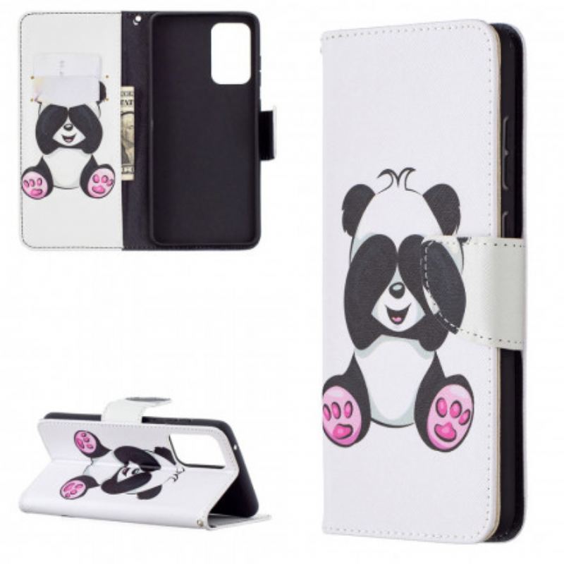 Capa Flip Para Samsung Galaxy A72 4G / A72 5G Panda Divertido