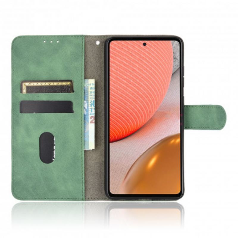 Capa Flip Para Samsung Galaxy A72 4G / A72 5G Toque De Pele