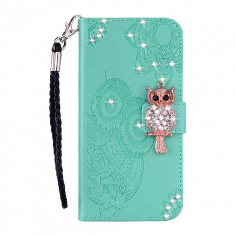 Capa Folio Para Samsung Galaxy A72 4G / A72 5G Coruja Mandala E Charme