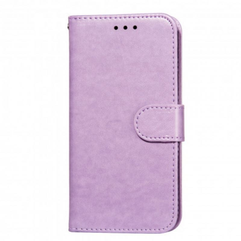 Capa Folio Para Samsung Galaxy A72 4G / A72 5G Fecho De Couro Estilo Reversível