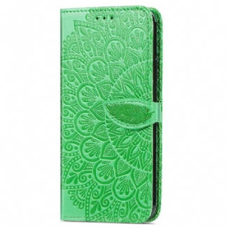 Capa Folio Para Samsung Galaxy A72 4G / A72 5G Folhas Tribais