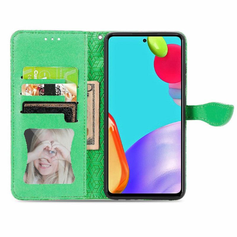 Capa Folio Para Samsung Galaxy A72 4G / A72 5G Folhas Tribais