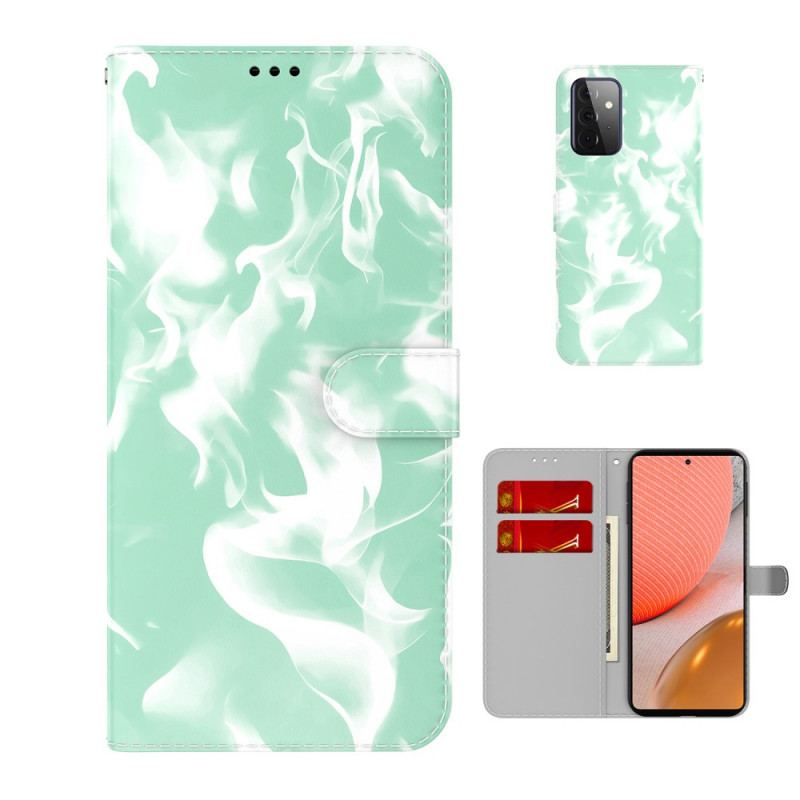 Capa Folio Para Samsung Galaxy A72 4G / A72 5G Padrão Abstrato