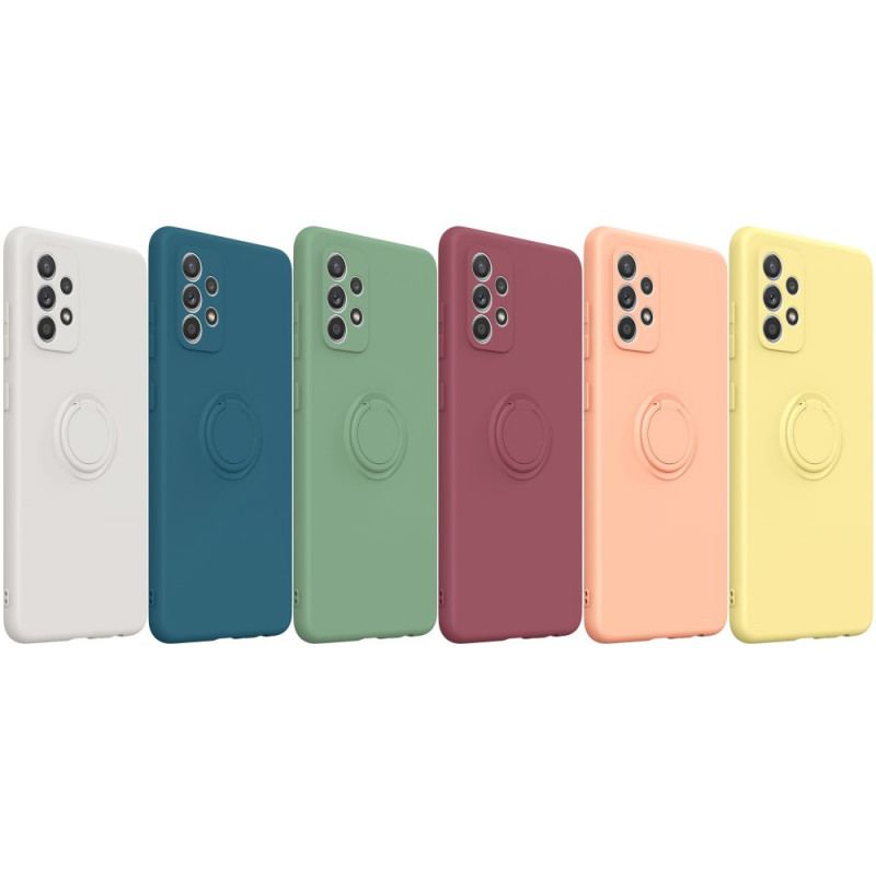 Capa Para Samsung Galaxy A72 4G / A72 5G Anel De Silicone Líquido E Cordão