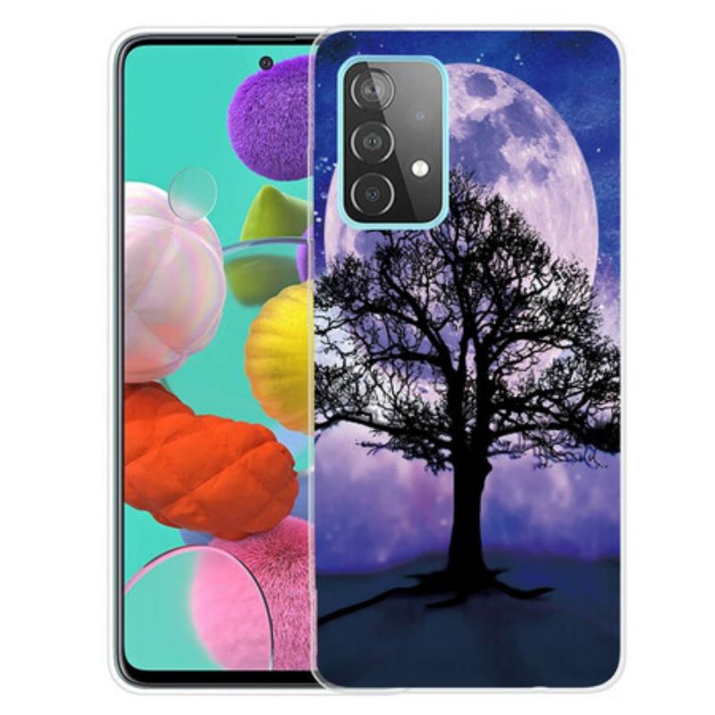 Capa Para Samsung Galaxy A72 4G / A72 5G Árvore E Lua