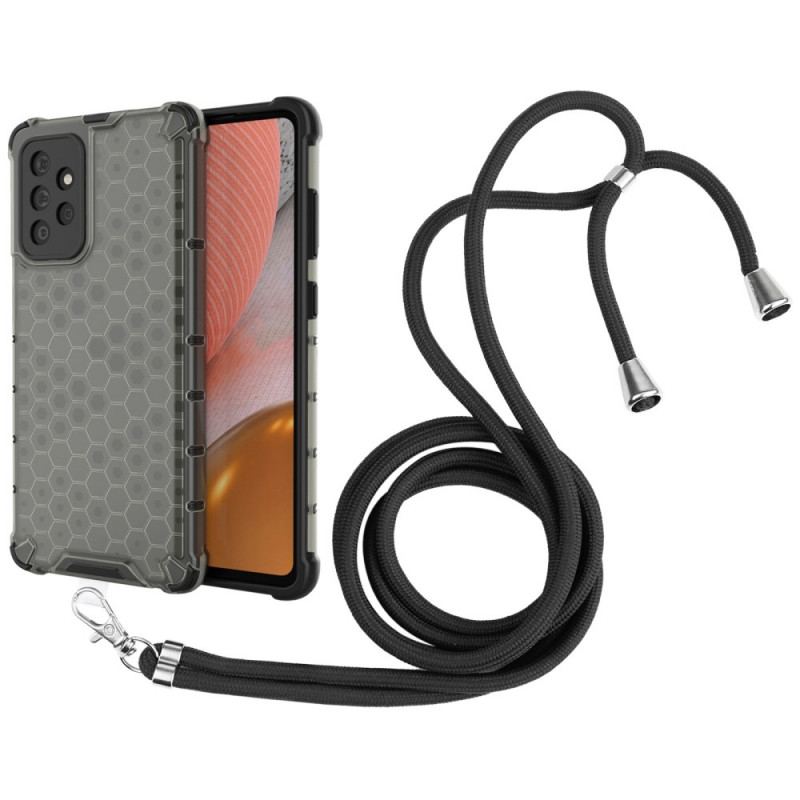 Capa Para Samsung Galaxy A72 4G / A72 5G De celular Com Cabo De Favo De Mel