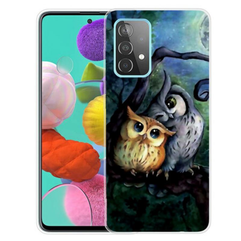 Capa Para Samsung Galaxy A72 4G / A72 5G Corujas Pintando