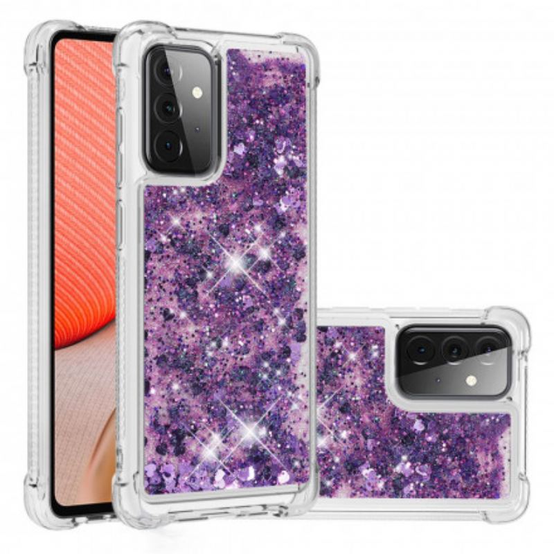 Capa Para Samsung Galaxy A72 4G / A72 5G Desejos Lantejoulas