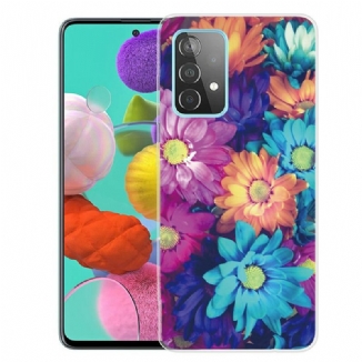 Capa Para Samsung Galaxy A72 4G / A72 5G Flores Flexíveis