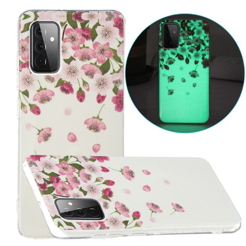 Capa Para Samsung Galaxy A72 4G / A72 5G Flores Fluorescentes