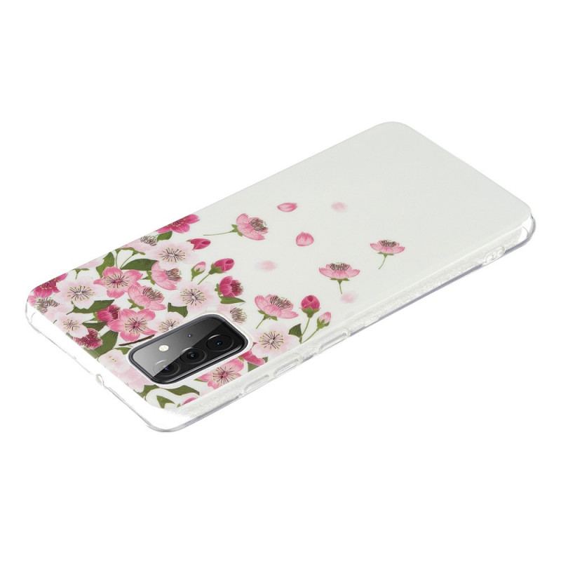 Capa Para Samsung Galaxy A72 4G / A72 5G Flores Fluorescentes