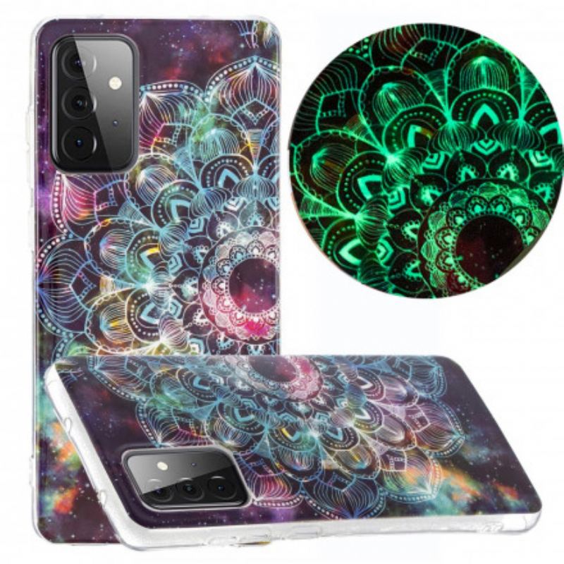 Capa Para Samsung Galaxy A72 4G / A72 5G Mandala Colorida Fluorescente