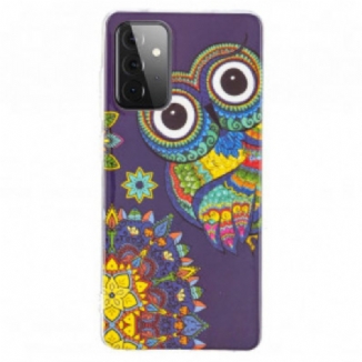 Capa Para Samsung Galaxy A72 4G / A72 5G Mandala Coruja Fluorescente