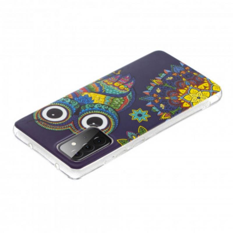 Capa Para Samsung Galaxy A72 4G / A72 5G Mandala Coruja Fluorescente