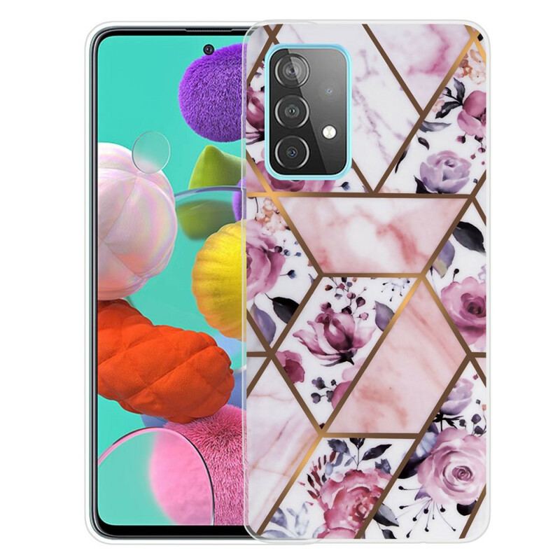 Capa Para Samsung Galaxy A72 4G / A72 5G Mármore Geométrico