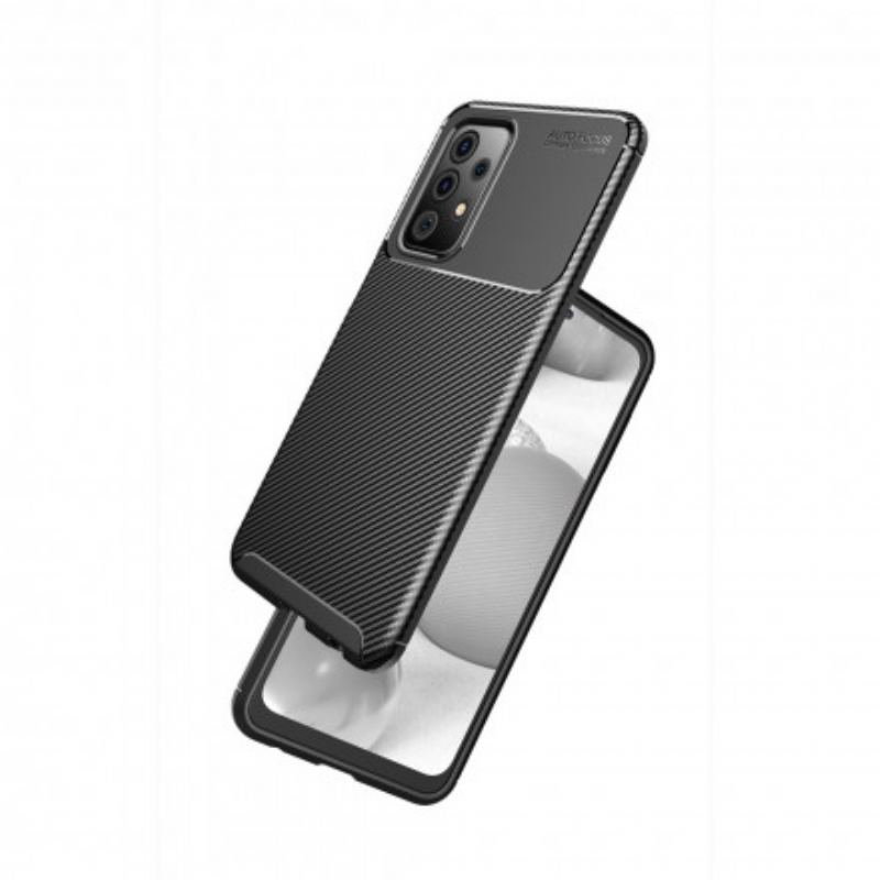 Capa Para Samsung Galaxy A72 4G / A72 5G Textura Flexível De Fibra De Carbono