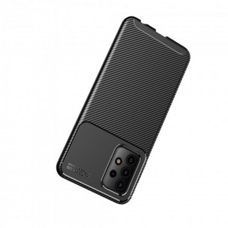 Capa Para Samsung Galaxy A72 4G / A72 5G Textura Flexível De Fibra De Carbono