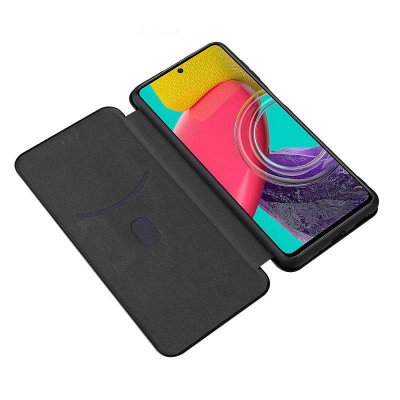 Capa De Celular Para Samsung Galaxy M53 5G Flip Fibra De Carbono