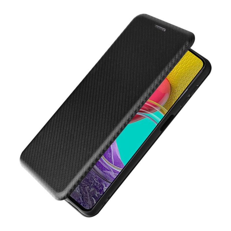 Capa De Celular Para Samsung Galaxy M53 5G Flip Fibra De Carbono