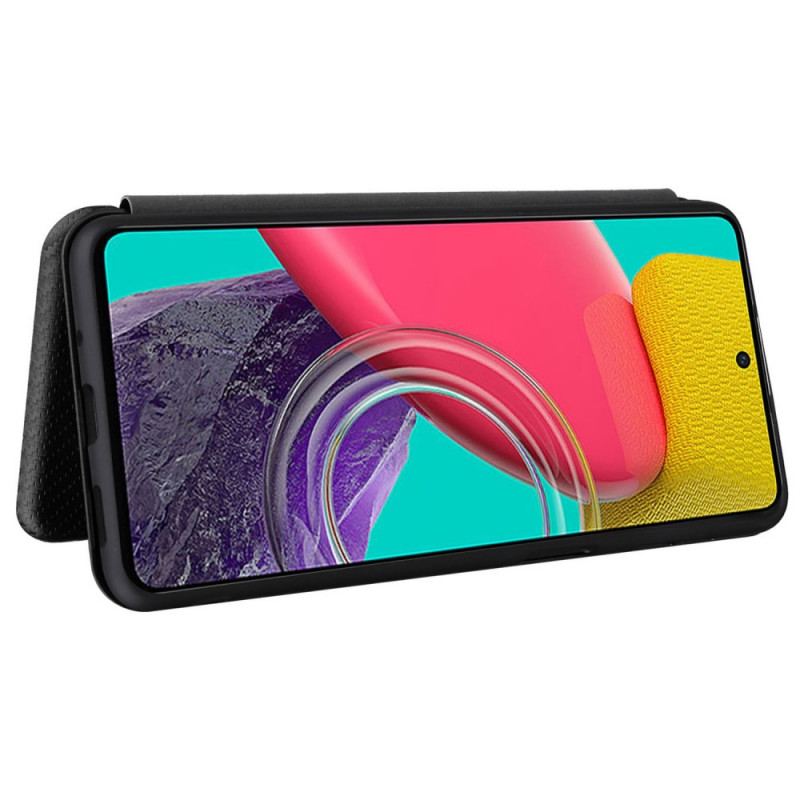 Capa De Celular Para Samsung Galaxy M53 5G Flip Fibra De Carbono