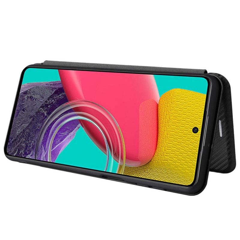 Capa De Celular Para Samsung Galaxy M53 5G Flip Fibra De Carbono