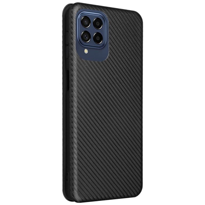 Capa De Celular Para Samsung Galaxy M53 5G Flip Fibra De Carbono