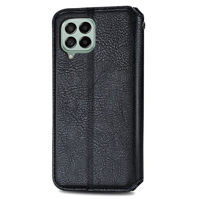 Capa De Celular Para Samsung Galaxy M53 5G Flip Padrão De Efeito De Couro