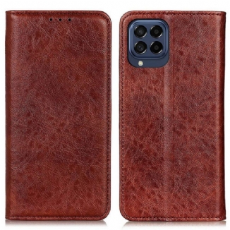 Capa De Celular Para Samsung Galaxy M53 5G Flip Textura De Couro