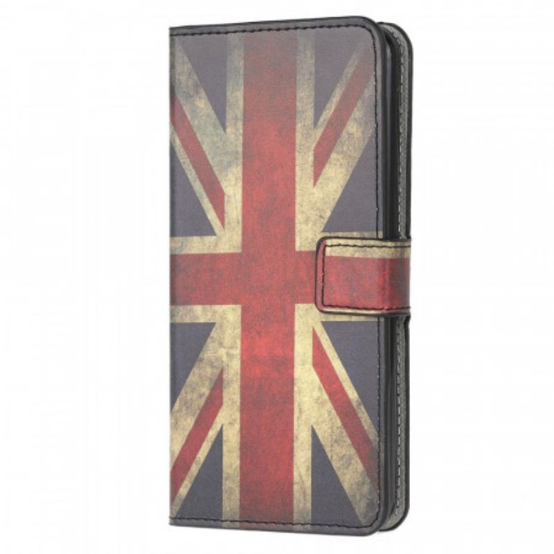 Capa De Couro Para Samsung Galaxy M53 5G Bandeira Inglesa