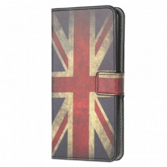 Capa De Couro Para Samsung Galaxy M53 5G Bandeira Inglesa