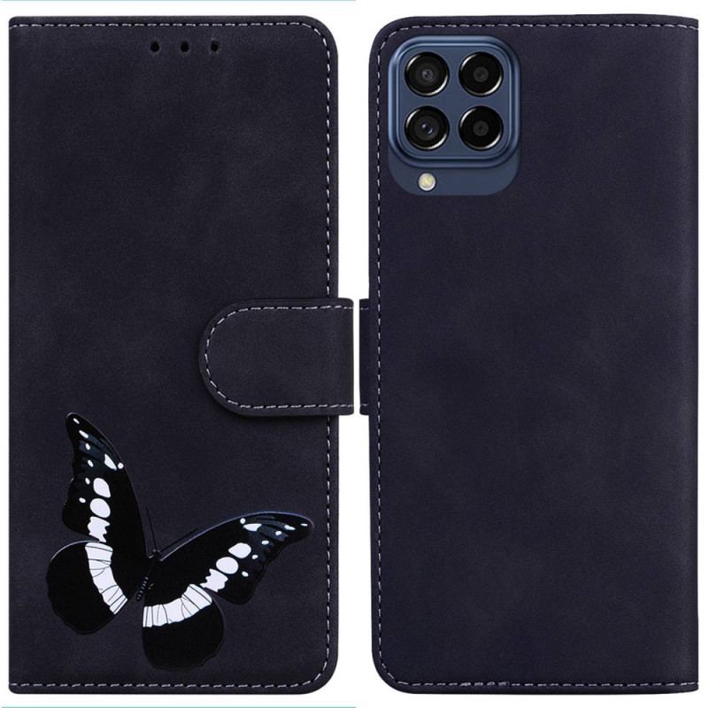 Capa De Couro Para Samsung Galaxy M53 5G Borboleta